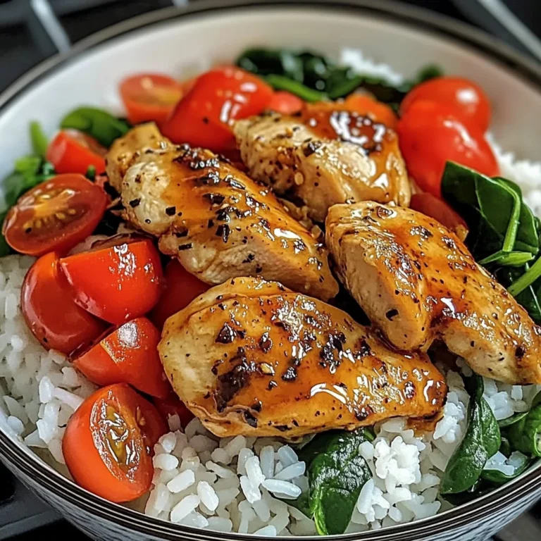 Honey Pepper Chicken Rice Bowl with Fresh Veggies