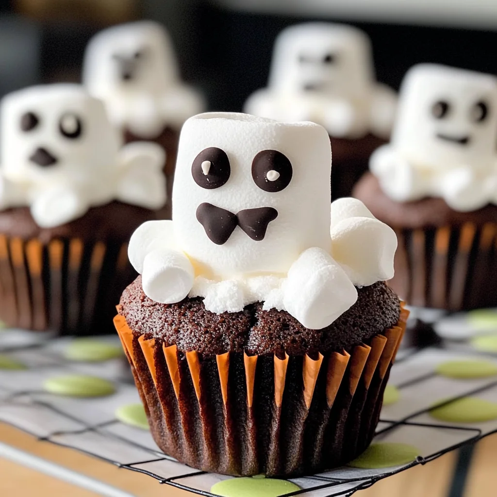 Marshmallow Ghost Cupcakes