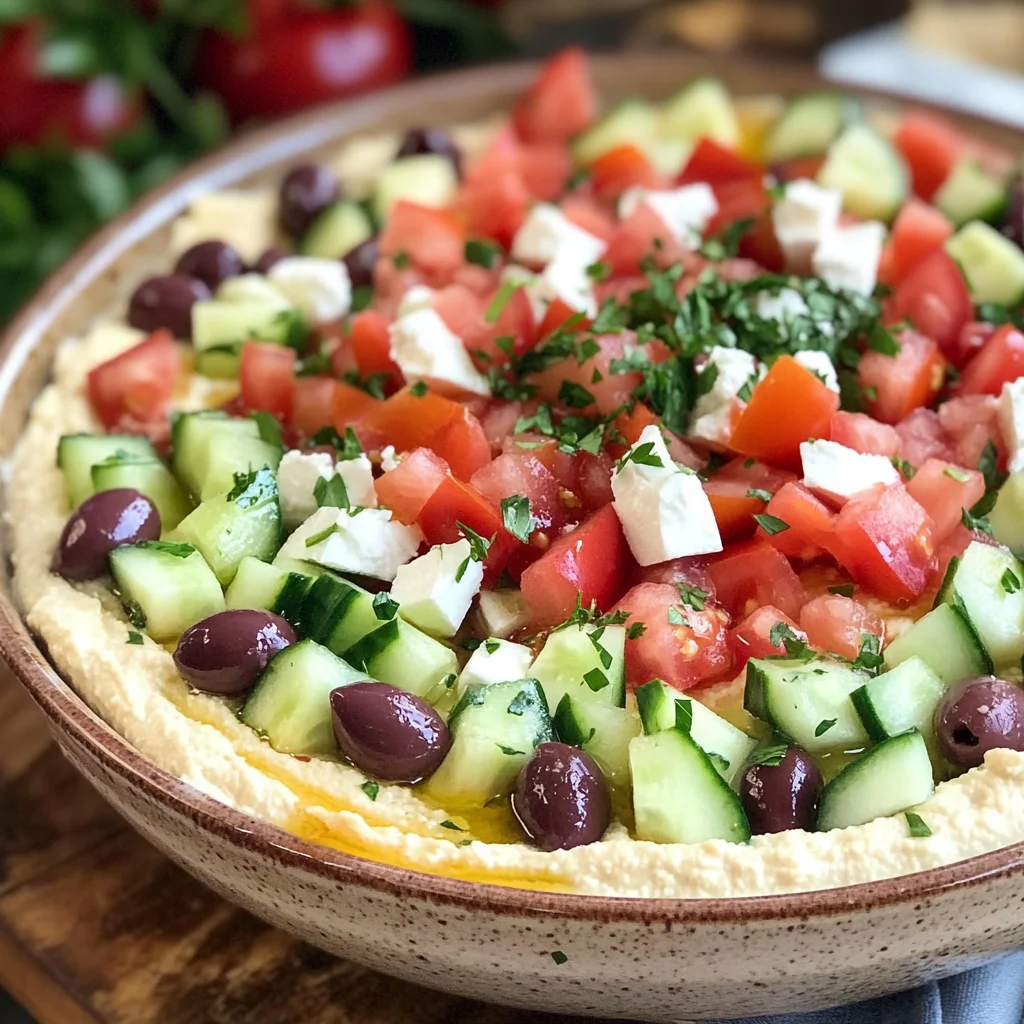 7 Layer Greek Hummus Dip