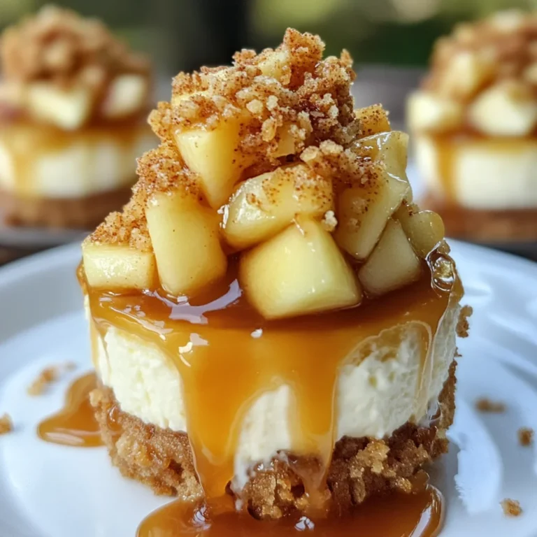 Apple Crisp Mini Cheesecakes