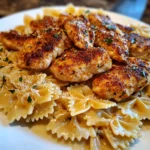 Cajun Chicken Bowtie Alfredo in Velveeta Garlic Sauce