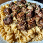 Cajun Steak Tips with Cheesy Parmesan Rotini
