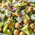 Chickpea Feta Avocado Salad