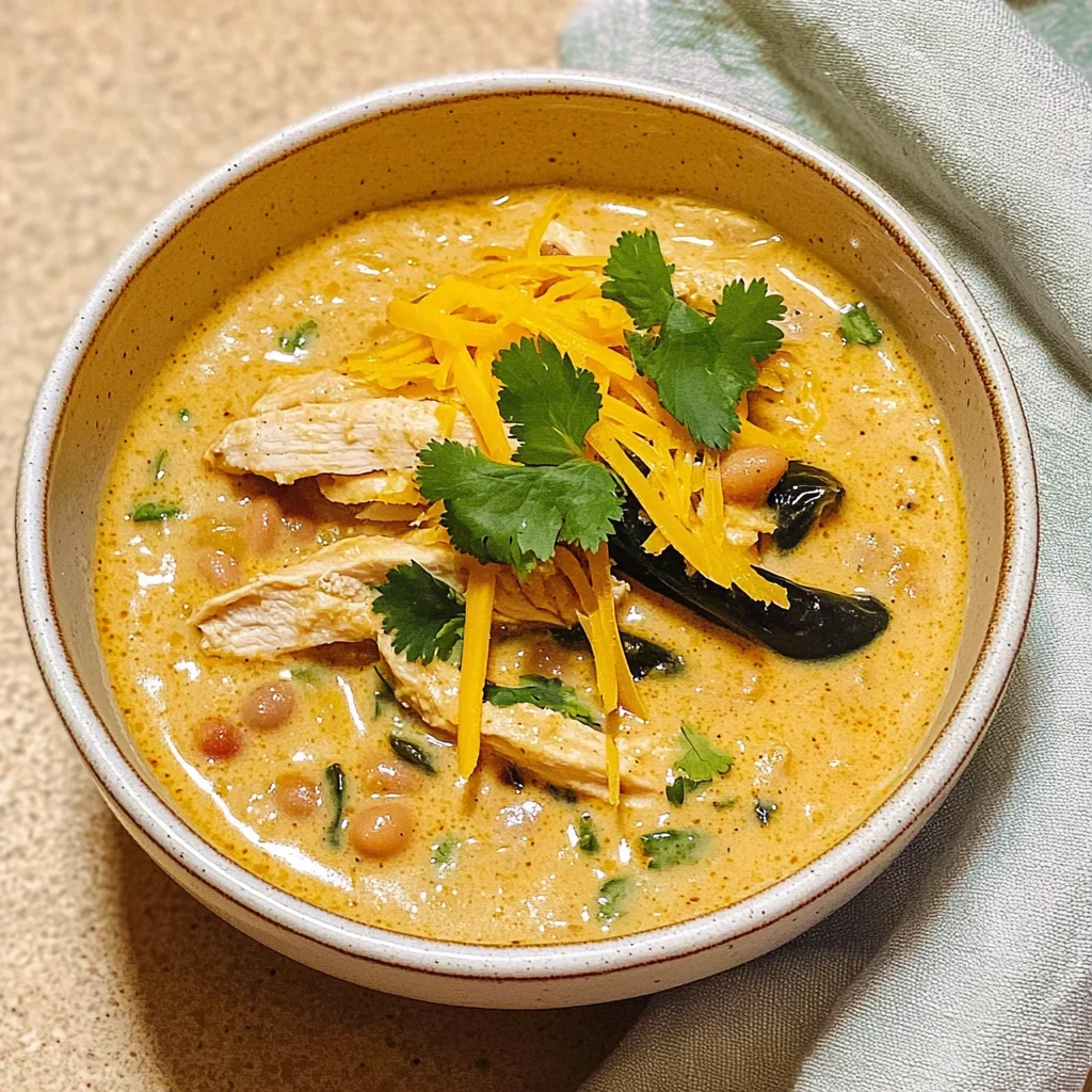 Creamy Chicken and Roasted Poblano Pepper Soup Recipe