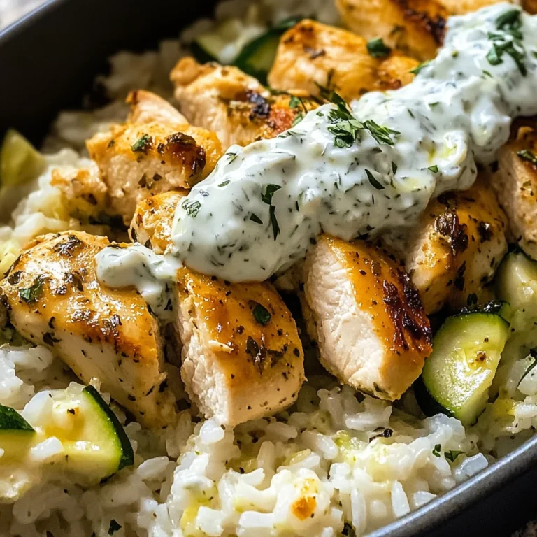 Easy Chicken Tzatziki Rice Bake