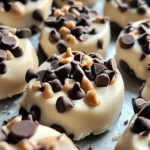 Frozen Greek Yogurt Peanut Butter Bites with Chocolate Chips