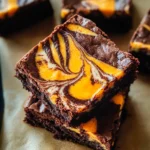Halloween Cream Cheese Swirl Brownies
