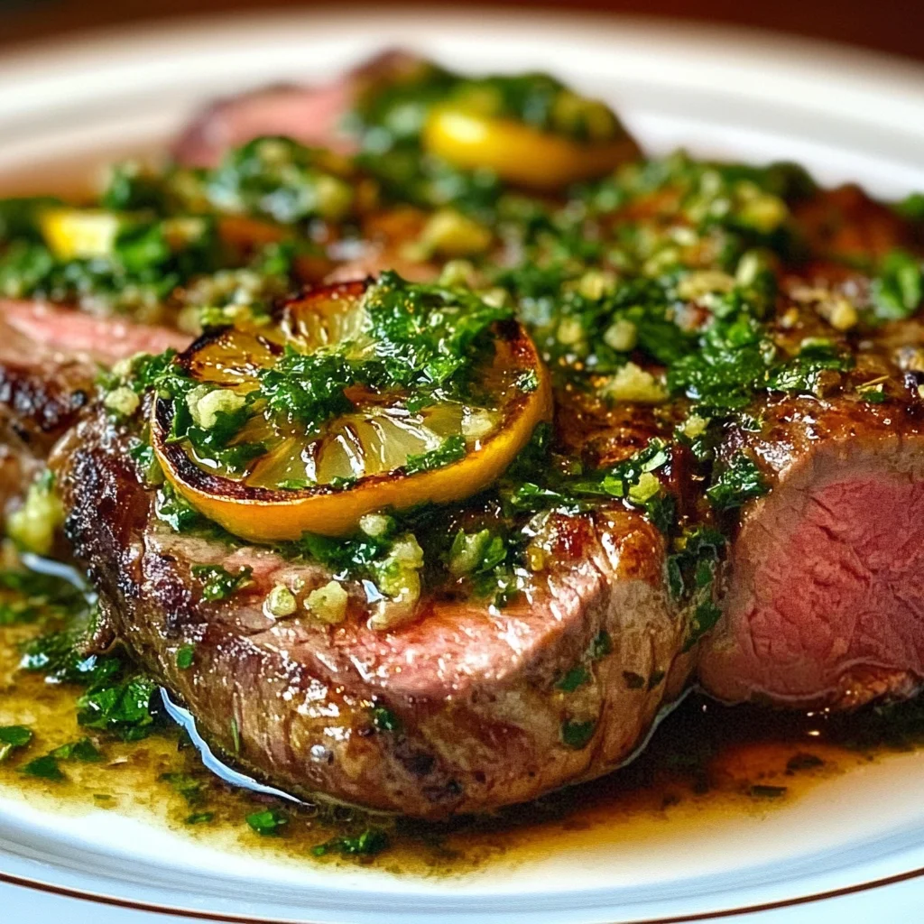 Herb-Crusted Slow-Cooked Lamb with Fresh Mint and Lemon Zest Gremolata
