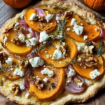 Kürbis-Flammkuchen mit Feta