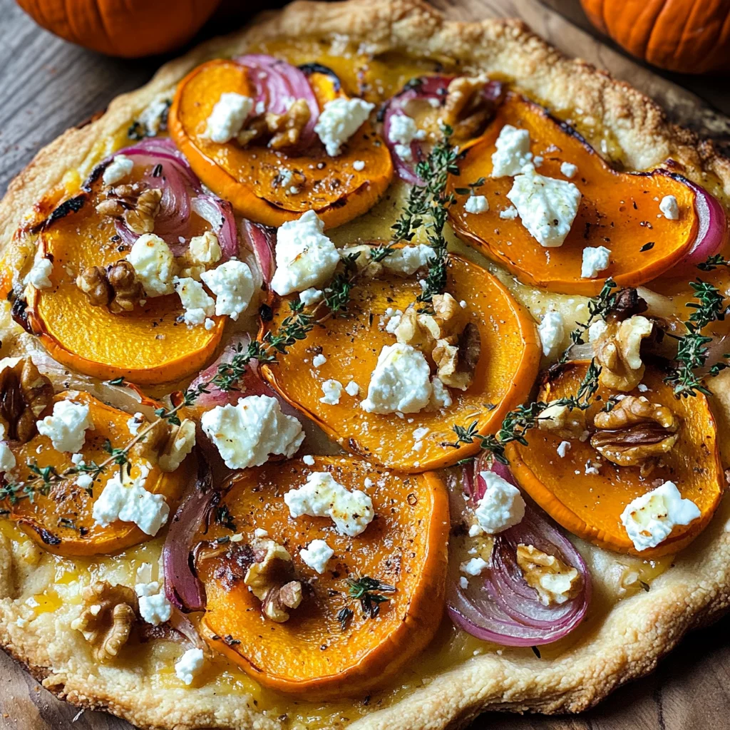 Kürbis-Flammkuchen mit Feta