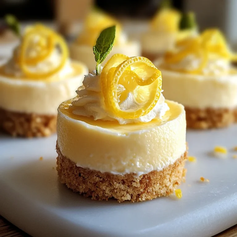 Mini Lemon Cheesecakes