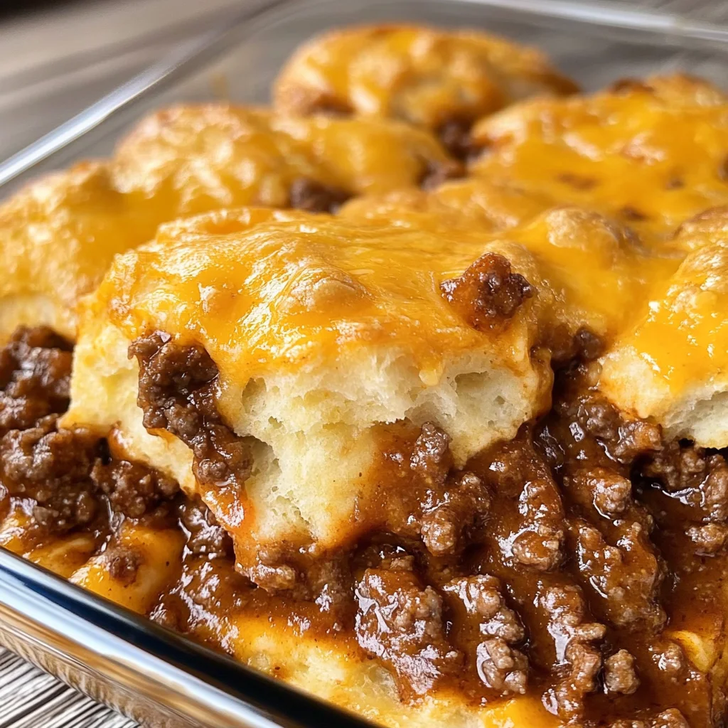 Sloppy Joe Biscuit Casserole