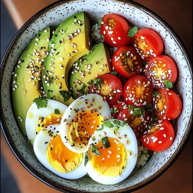 Soft-Boiled Eggs with Avocado & Cherry Tomato Salad
