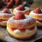 Strawberry Cheesecake Stuffed Donuts