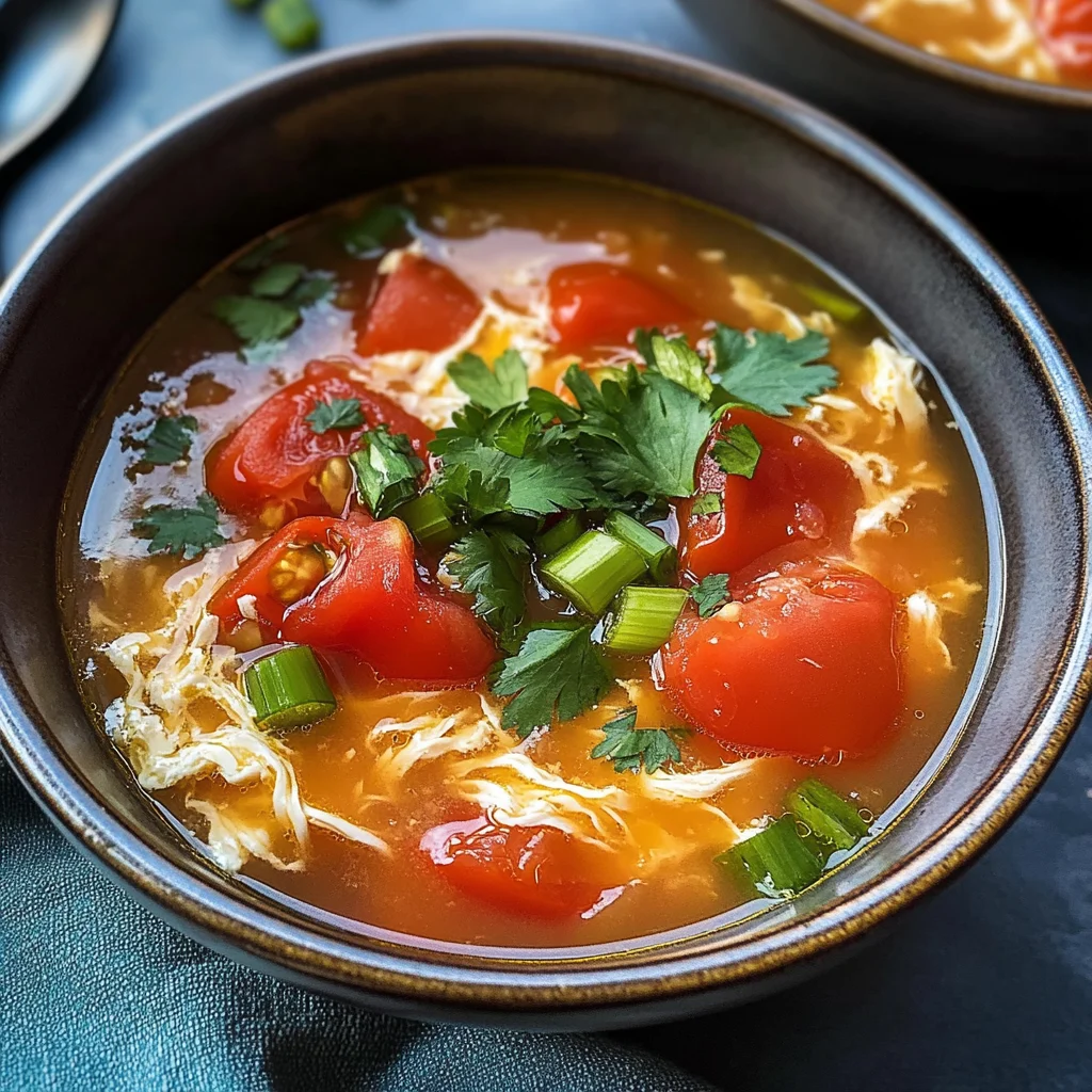 Tomato Egg Drop Soup