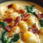 Turkey Bacon Cheddar Gnocchi Soup