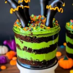 Witches Brew Halloween Cake Jars