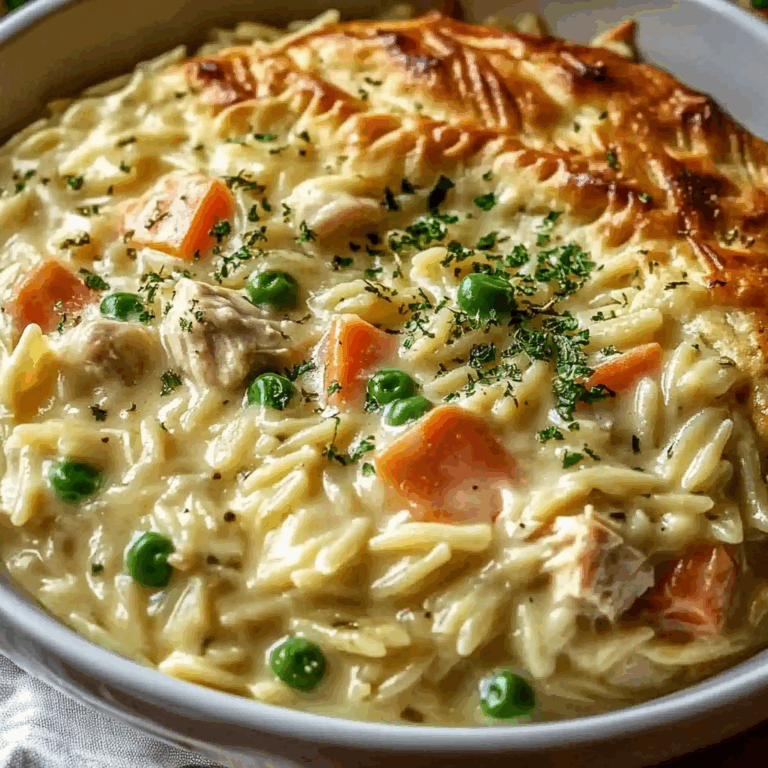 Creamy Chicken Pot Pie Orzo
