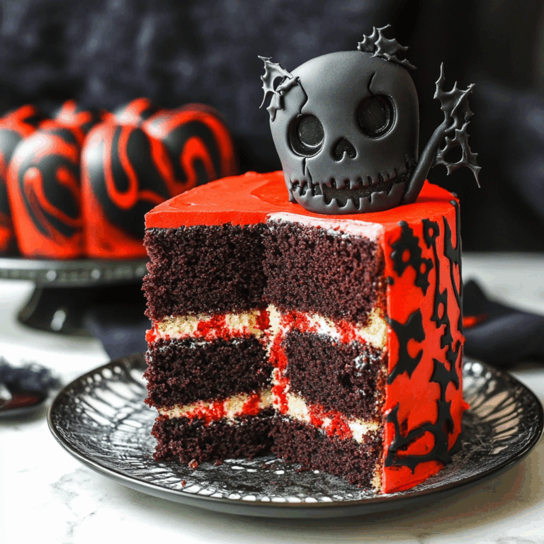 Spooky Halloween Marble Cake