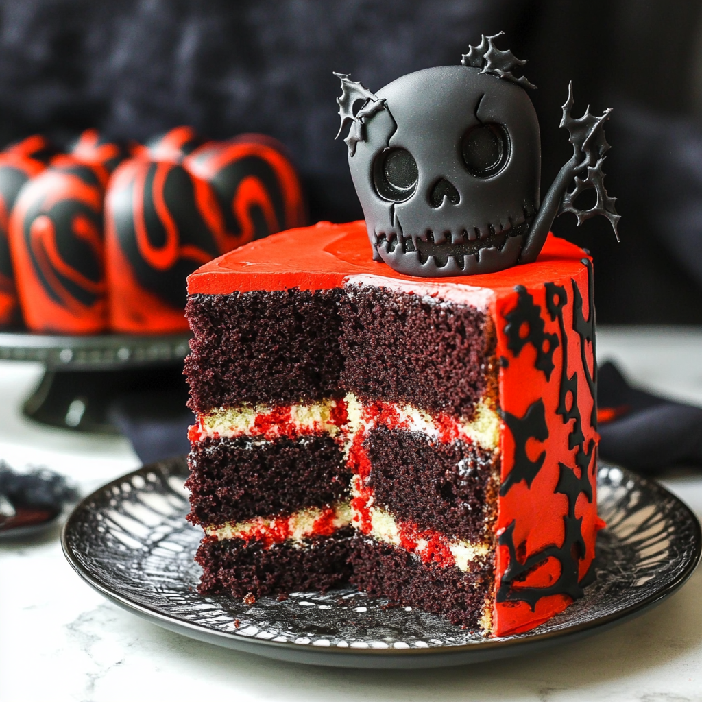 Spooky Halloween Marble Cake