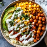 BBQ Ranch Chickpea Quinoa Bowls