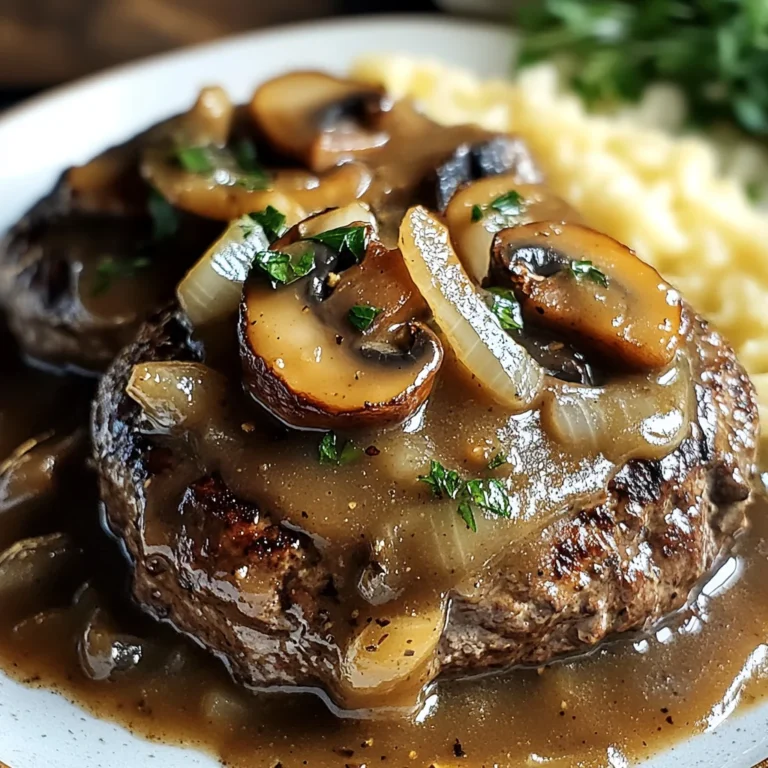 Bobby Flay Salisbury Steak with Mushroom Gravy