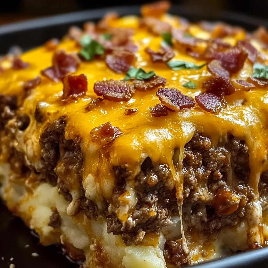 Cheesy Loaded Meatloaf Casserole
