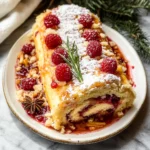 Christmas Raspberry Cake Roll