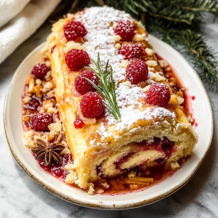 Christmas Raspberry Cake Roll