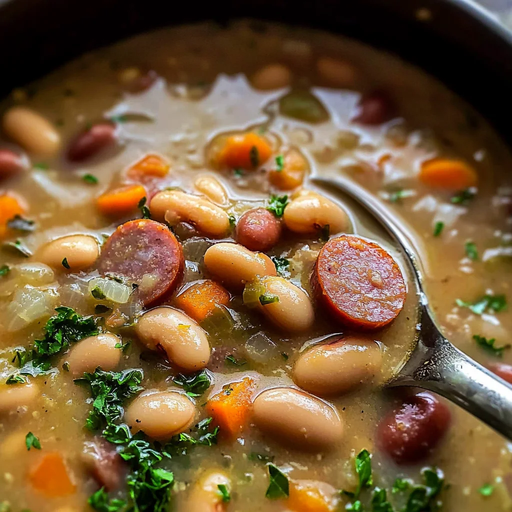 Creamy Bean Soup with Kielbasa