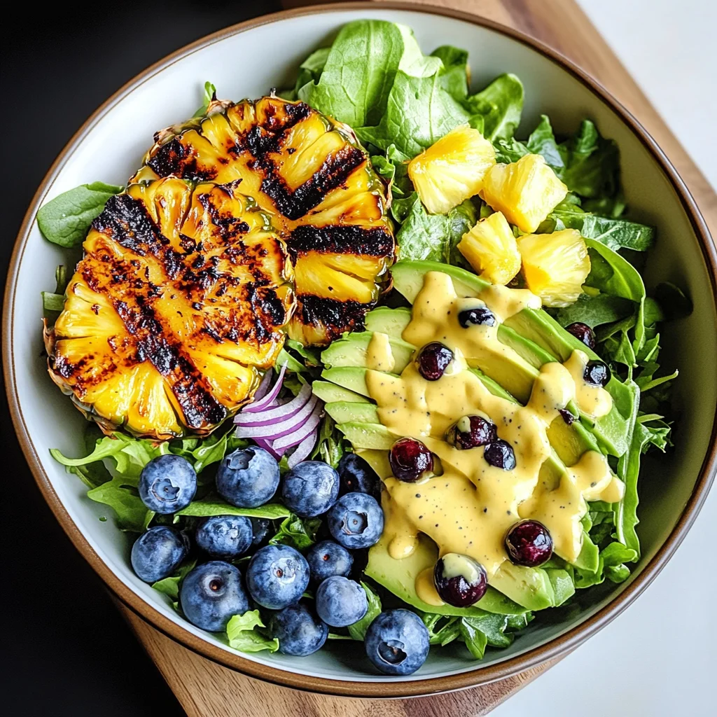 Creamy Citrus Dressing + Grilled Pineapple Salad