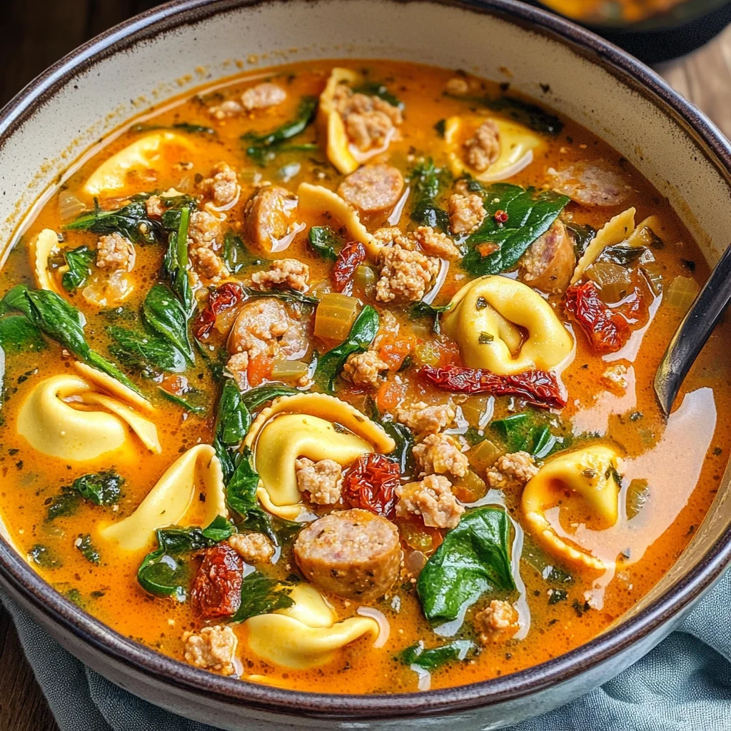 Creamy Tuscan Tortellini Soup