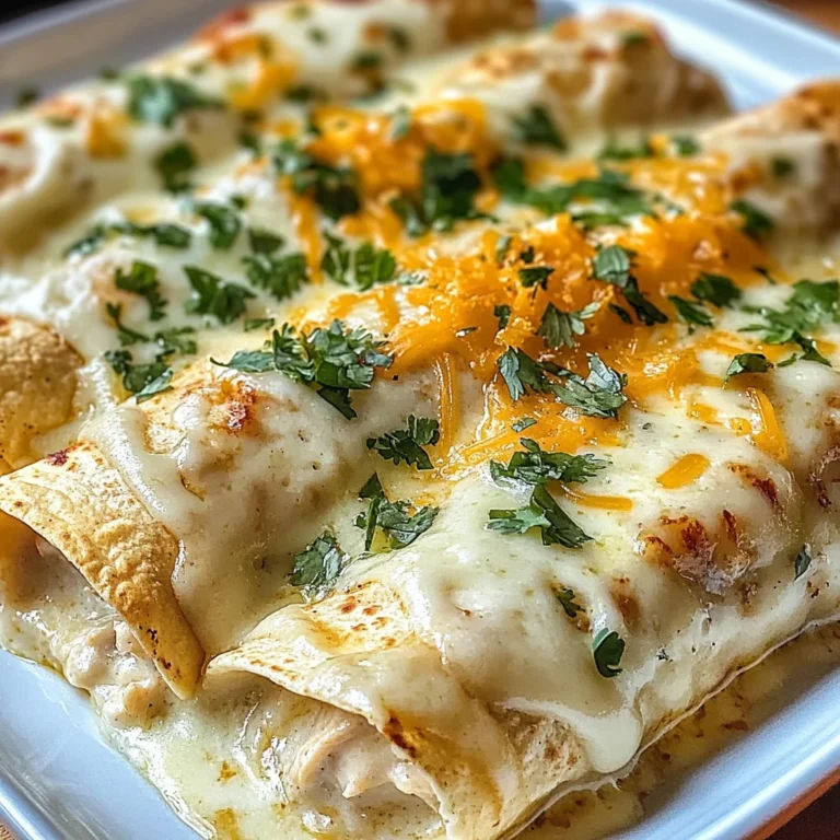 Creamy White Chicken Enchiladas