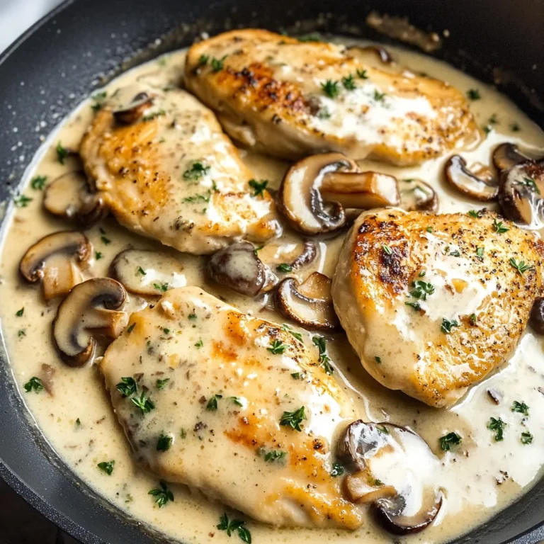 Creamy White apple vinegar Mushroom Chicken