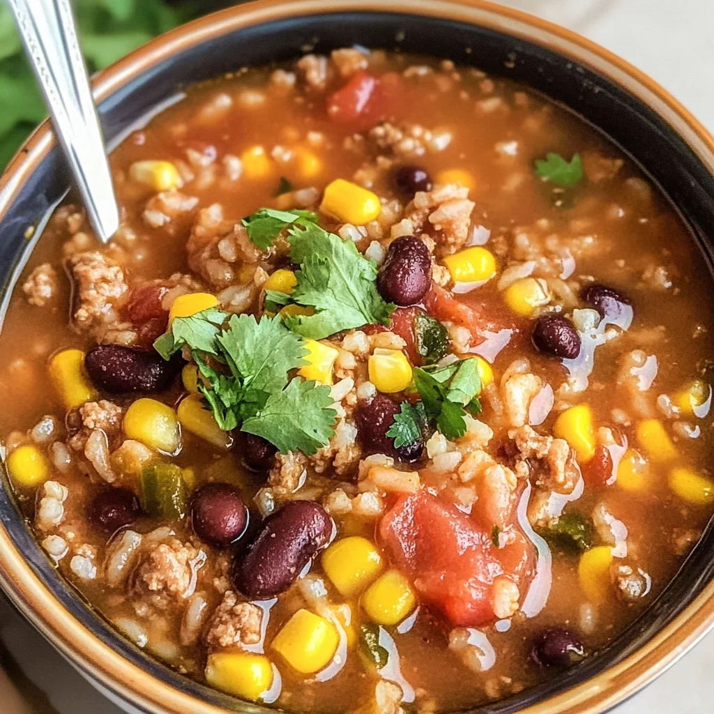 Crock Pot Taco Rice Soup Recipe
