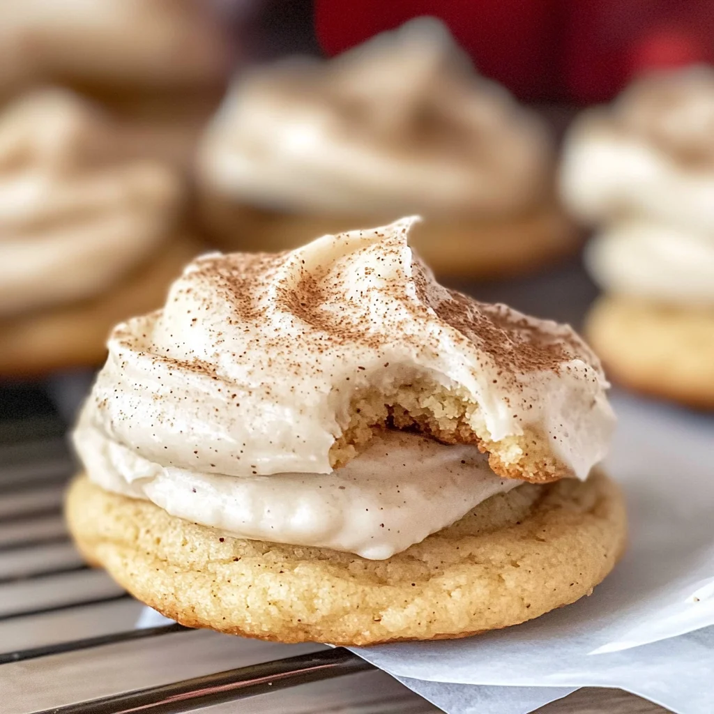 Eggnog Cookies with Eggnog Frosting