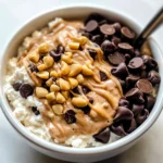 Healthy Cottage Cheese Snickers Bowl {High Protein}