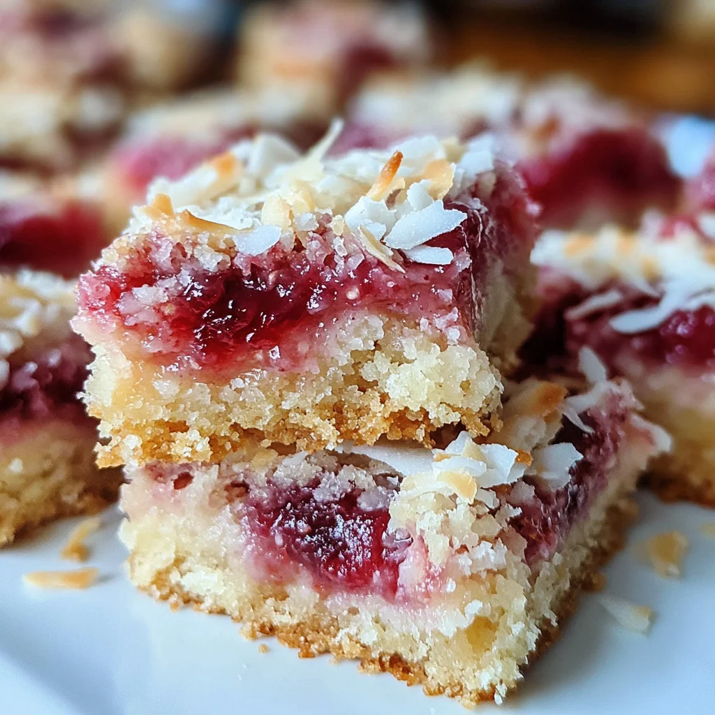 Raspberry Coconut Bars Recipe
