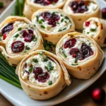 Savory Christmas Cranberry Roll Ups