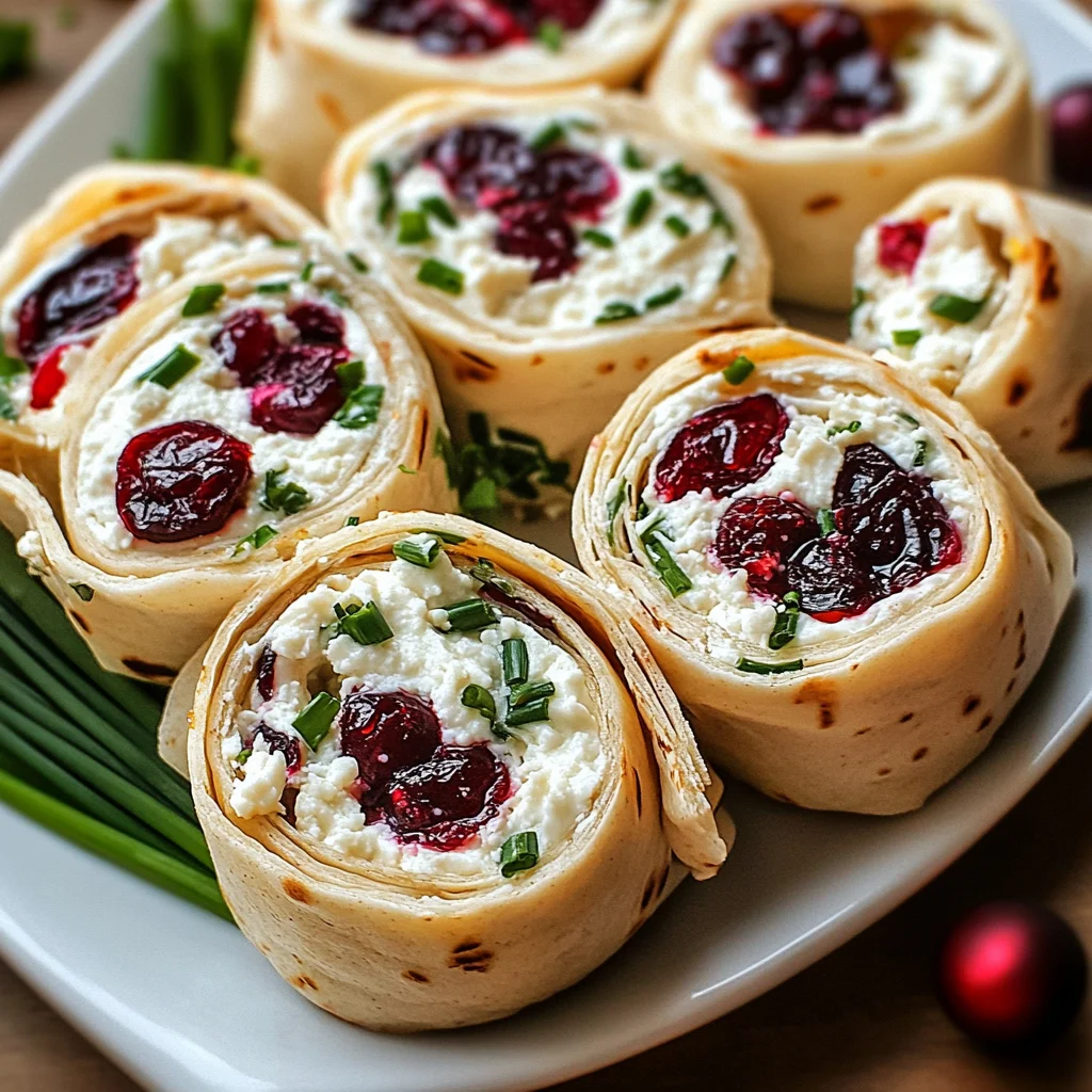 Savory Christmas Cranberry Roll Ups