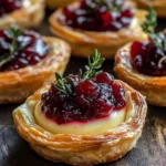 Savory Cranberry and Brie Tartlets