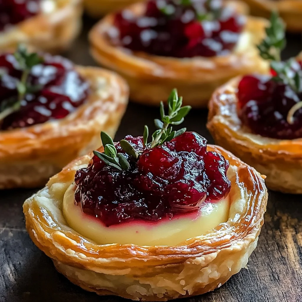 Savory Cranberry and Brie Tartlets