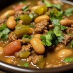 Slow Cooker Pinto Beans, Green Chile and Beef