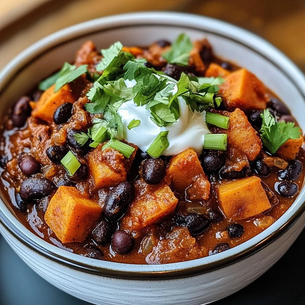 Sweet Potato & Black Bean Vegetarian Chili – Crock Pot