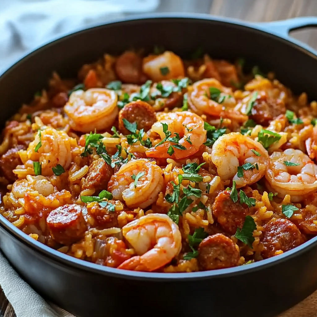 One Pot Shrimp and Sausage Jambalaya