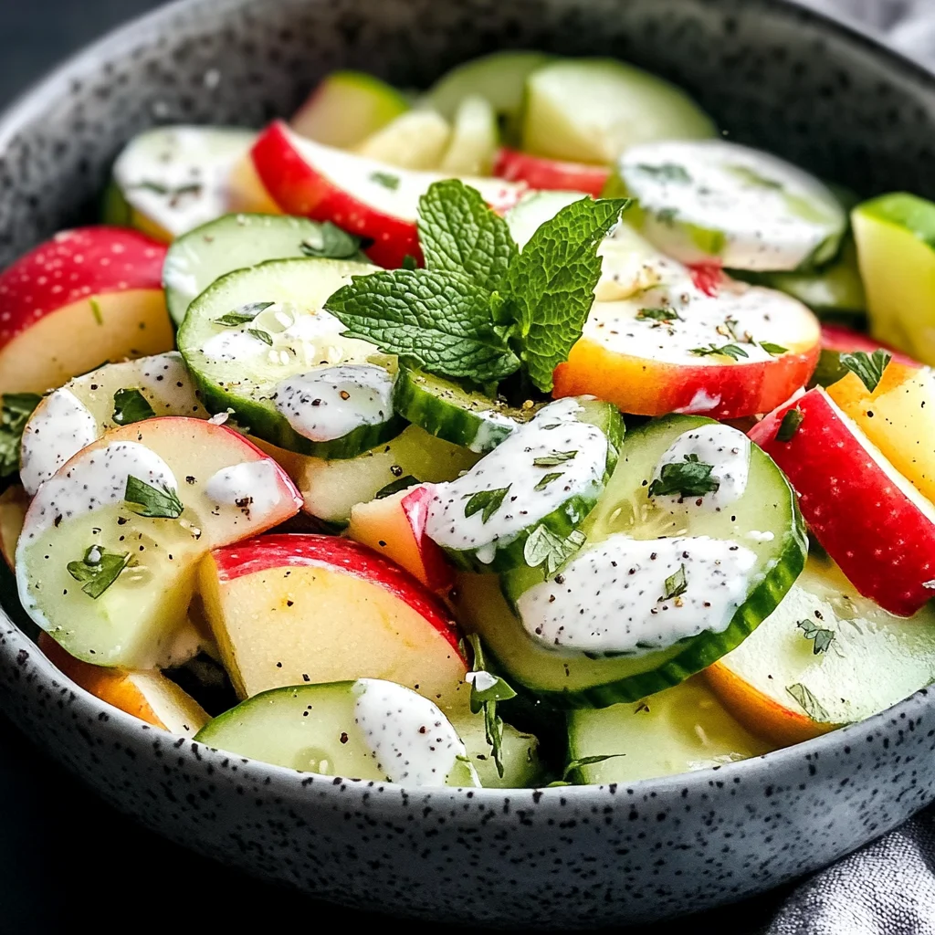 Apple Cucumber Salad With Creamy Yogurt Dressing Recipe