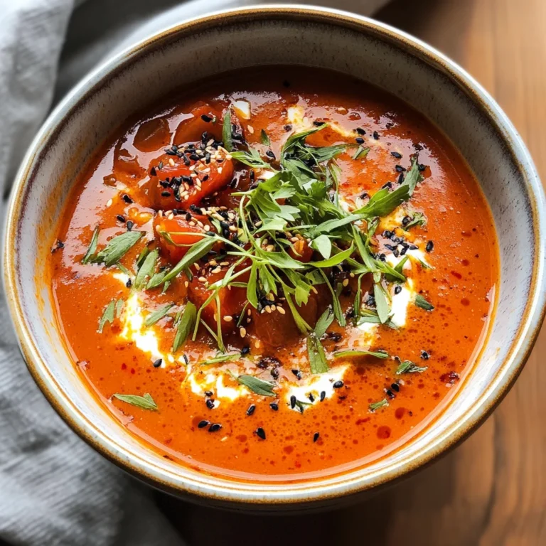 Caramelized Gochujang Tomato Soup
