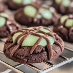 Chocolate Mint Thumbprint Cookies