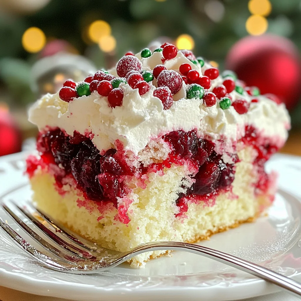 Christmas Cranberry Poke Cake Recipe