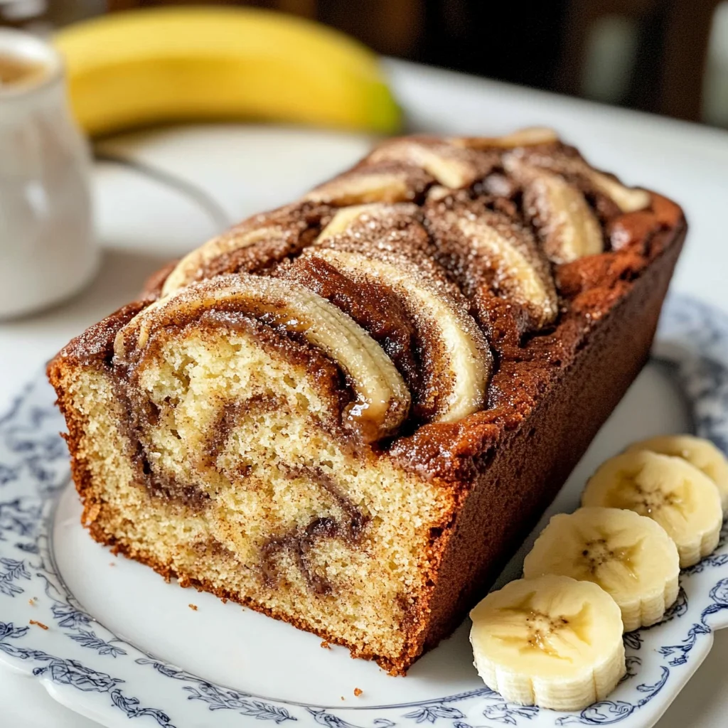 Cinnamon Swirled Banana Bread